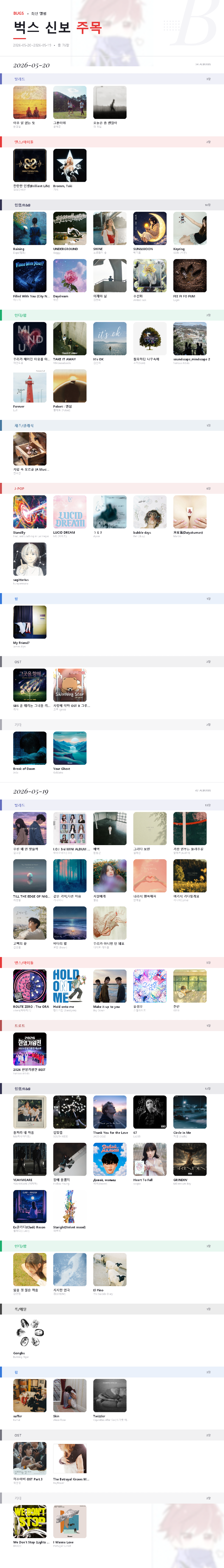 bugs 최신 앨범 주목 2026-05-20~2026-05-19.png